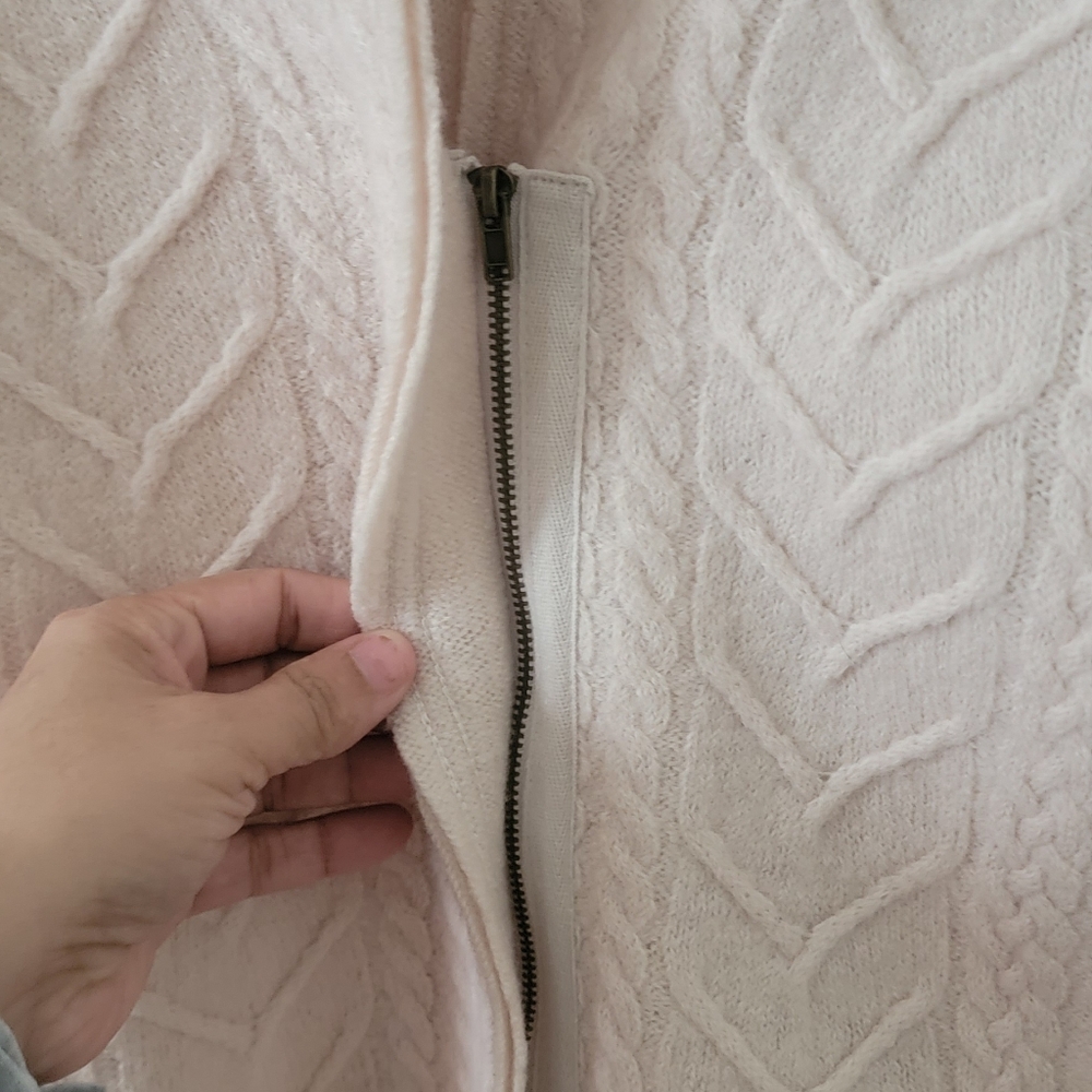 ANTHROPOLOGIE by KNITTED & KNOTTED CABLEKNIT BOILED WOOL BLAZER SIZE SMALL. - Picture 9 of 16
